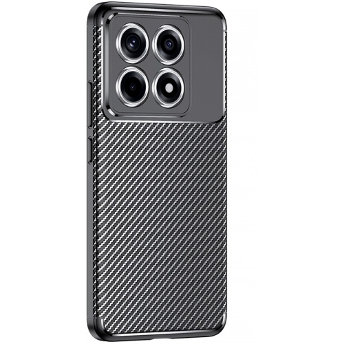 Xiaomi Mi 14T Pro Kılıf Silikon Parmak İzi Bırakmayan Karbon Soft Negro Kapak - Siyah