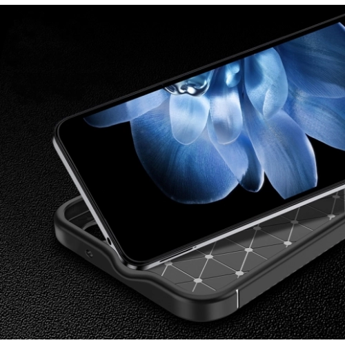 Xiaomi Mi 14T Pro Kılıf Silikon Parmak İzi Bırakmayan Karbon Soft Negro Kapak - Siyah