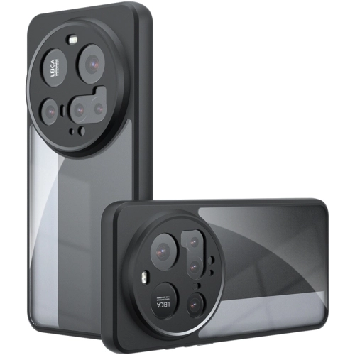 Xiaomi Mi 15 Ultra Kılıf Arkası Şeffaf Kenarları Silikon Lüks Roll Kapak - Siyah