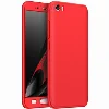 Xiaomi Mi 5 Kılıf 3 Parçalı 360 Tam Korumalı Rubber AYS Kapak  - Kırmızı