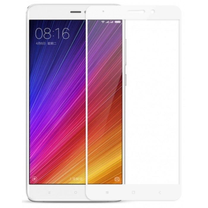 Xiaomi Mi 5s Plus Ekran Koruyucu Fiber Tam Kaplayan Nano - Beyaz