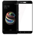 Xiaomi Mi 5X Kırılmaz Cam Tam Kapatan Kenarları Kırılmaya Dayanıklı Cam Ekran Koruyucu - Siyah