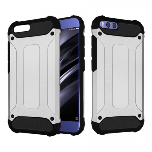 Xiaomi Mi 6 Kılıf Zırhlı Tank Crash Silikon Kapak - Gümüş