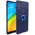 Xiaomi Mi 6X Kılıf Renkli Silikon Yüzüklü Standlı Auto Focus Ravel Kapak - Mavi