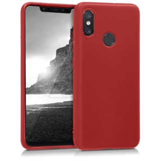 Xiaomi Mi 8 Kılıf İnce Soft Mat Renkli Esnek Silikon Kapak - Kırmızı