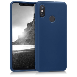 Xiaomi Mi 8 Kılıf İnce Soft Mat Renkli Esnek Silikon Kapak - Lacivert