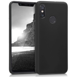 Xiaomi Mi 8 Kılıf İnce Soft Mat Renkli Esnek Silikon Kapak - Siyah