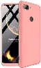 Xiaomi Mi 8 Lite Kılıf 3 Parçalı 360 Tam Korumalı Rubber AYS Kapak  - Rose Gold