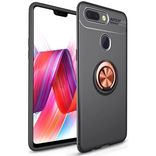 Xiaomi Mi 8 Lite Kılıf Renkli Silikon Yüzüklü Standlı Auto Focus Ravel Kapak - Rose Gold