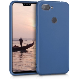 Xiaomi Mi 8 Lite Kılıf İnce Soft Mat Renkli Esnek Silikon Kapak - Lacivert
