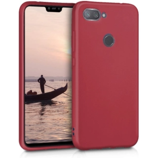 Xiaomi Mi 8 Lite Kılıf İnce Soft Mat Renkli Esnek Silikon Kapak - Mürdüm