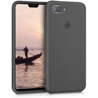 Xiaomi Mi 8 Lite Kılıf İnce Soft Mat Renkli Esnek Silikon Kapak - Siyah