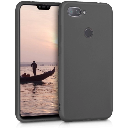Xiaomi Mi 8 Lite Kılıf İnce Soft Mat Renkli Esnek Silikon Kapak - Siyah