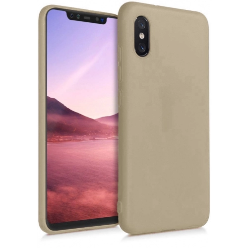 Xiaomi Mi 8 Pro Kılıf İnce Soft Mat Renkli Esnek Silikon Kapak - Gold