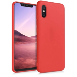 Xiaomi Mi 8 Pro Kılıf İnce Soft Mat Renkli Esnek Silikon Kapak - Kırmızı