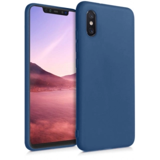Xiaomi Mi 8 Pro Kılıf İnce Soft Mat Renkli Esnek Silikon Kapak - Lacivert