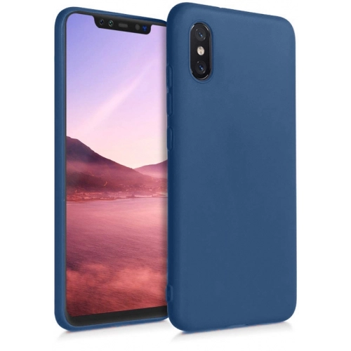 Xiaomi Mi 8 Pro Kılıf İnce Soft Mat Renkli Esnek Silikon Kapak - Lacivert
