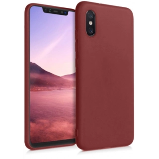 Xiaomi Mi 8 Pro Kılıf İnce Soft Mat Renkli Esnek Silikon Kapak - Mürdüm
