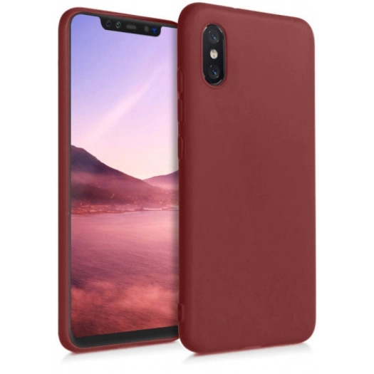 Xiaomi Mi 8 Pro Kılıf İnce Soft Mat Renkli Esnek Silikon Kapak - Mürdüm