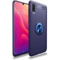Xiaomi Mi 9 Kılıf Renkli Silikon Yüzüklü Standlı Auto Focus Ravel Kapak - Mavi