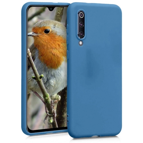 Xiaomi Mi 9 Kılıf İnce Soft Mat Renkli Esnek Silikon Kapak - Lacivert
