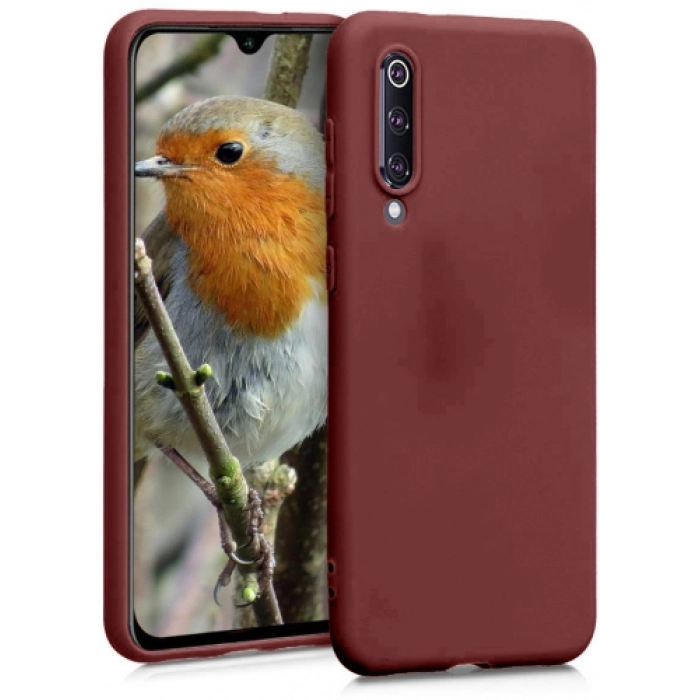 Xiaomi Mi 9 Kılıf İnce Soft Mat Renkli Esnek Silikon Kapak - Mürdüm