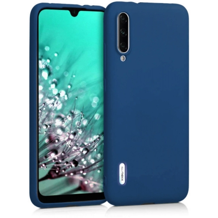 Xiaomi Mi 9 Lite Kılıf İnce Soft Mat Renkli Esnek Silikon Kapak - Lacivert