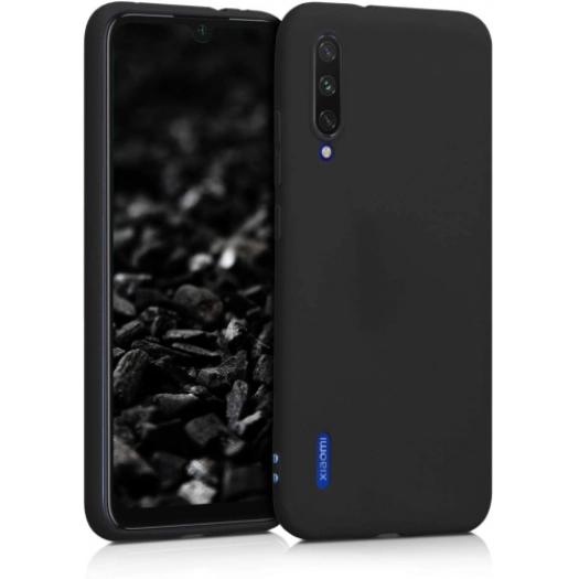 Xiaomi Mi 9 Lite Kılıf İnce Soft Mat Renkli Esnek Silikon Kapak - Siyah
