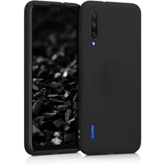 Xiaomi Mi 9 Lite Kılıf İnce Soft Mat Renkli Esnek Silikon Kapak - Siyah