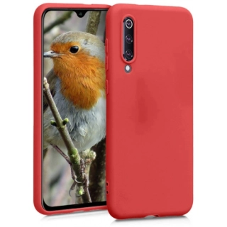 Xiaomi Mi 9 SE Kılıf İnce Soft Mat Renkli Esnek Silikon Kapak - Kırmızı