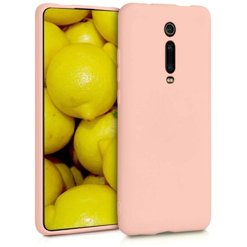 Xiaomi Mi 9T Kılıf İnce Soft Mat Renkli Esnek Silikon Kapak - Rose Gold