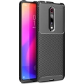 Xiaomi Mi 9T Kılıf Silikon Parmak İzi Bırakmayan Karbon Soft Negro Kapak - Siyah