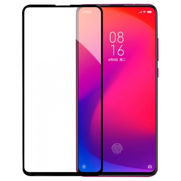 Xiaomi Mi 9T Pro Kırılmaz Cam Tam Kapatan Kenarları Kırılmaya Dayanıklı Cam Ekran Koruyucu - Siyah