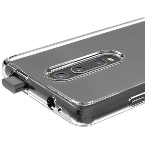 Xiaomi Mi 9T Pro Kılıf Korumalı Kenarları Silikon Arkası Sert Coss Kapak  - Şeffaf