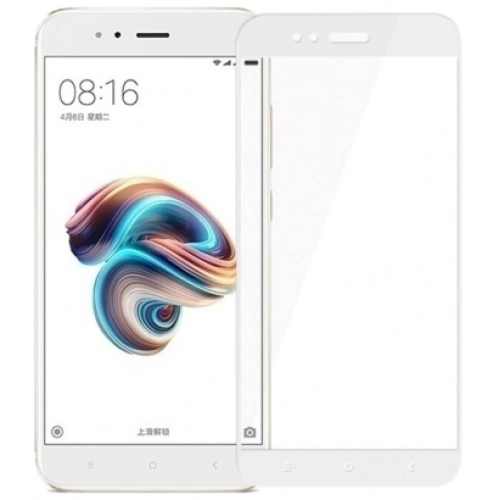 Xiaomi Mi A1 Ekran Koruyucu Fiber Tam Kaplayan Nano - Beyaz