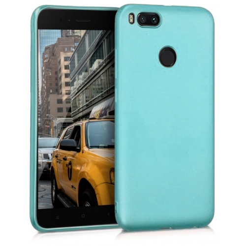 Xiaomi Mi A1 Kılıf İnce Soft Mat Renkli Esnek Silikon Kapak - Mavi