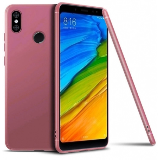 Xiaomi Mi A2 Lite Kılıf İnce Soft Mat Renkli Esnek Silikon Kapak - Rose Gold