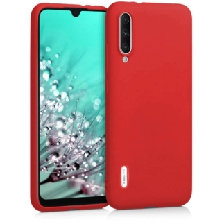 Xiaomi Mi A3 Kılıf İnce Soft Mat Renkli Esnek Silikon Kapak - Kırmızı