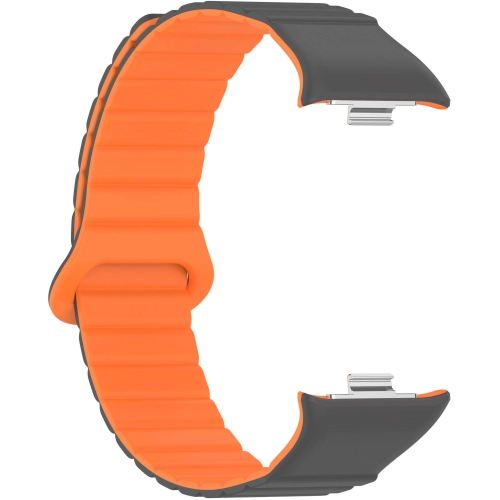 Xiaomi Mi Band 8 Pro Silikon Kordon Zore KRD-105 Strap Kayış - Pembe-Turuncu