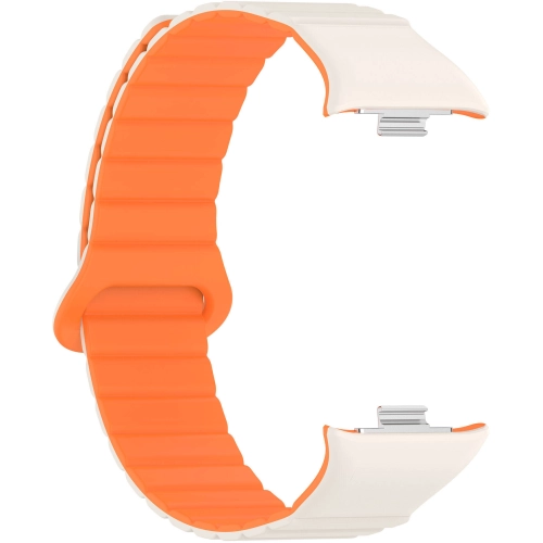 Xiaomi Mi Band 8 Pro Silikon Kordon Zore KRD-105 Strap Kayış - Beyaz-Siyah