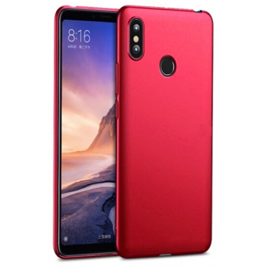 Xiaomi Mi Max 3 Kılıf İnce Soft Mat Renkli Esnek Silikon Kapak - Kırmızı