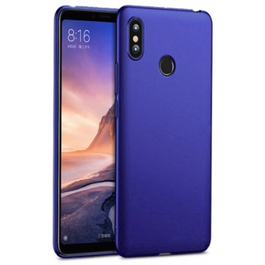Xiaomi Mi Max 3 Kılıf İnce Soft Mat Renkli Esnek Silikon Kapak - Lacivert