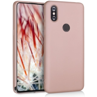 Xiaomi Mi Mix 3 Kılıf İnce Soft Mat Renkli Esnek Silikon Kapak - Gold