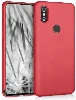 Xiaomi Mi Mix 3 Kılıf İnce Mat Esnek Silikon - Kırmızı