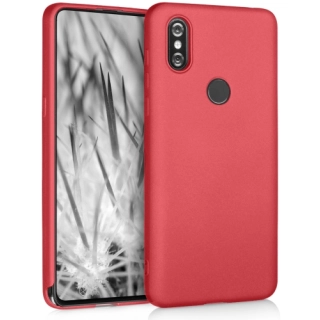 Xiaomi Mi Mix 3 Kılıf İnce Soft Mat Renkli Esnek Silikon Kapak - Kırmızı