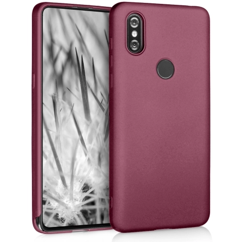 Xiaomi Mi Mix 3 Kılıf İnce Soft Mat Renkli Esnek Silikon Kapak - Mürdüm