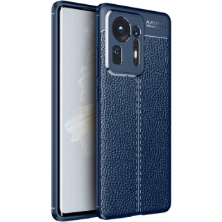 Xiaomi Mi Mix 4 5G Kılıf Deri Görünümlü Lüks Parmak İzi Bırakmaz Niss Silikon Kapak - Lacivert