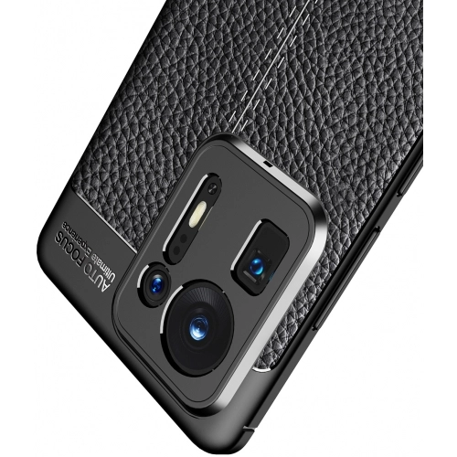 Xiaomi Mi Mix 4 5G Kılıf Deri Görünümlü Lüks Parmak İzi Bırakmaz Niss Silikon Kapak - Siyah