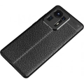 Xiaomi Mi Mix 4 5G Kılıf Deri Görünümlü Lüks Parmak İzi Bırakmaz Niss Silikon Kapak - Siyah