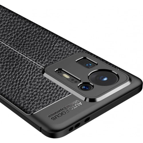 Xiaomi Mi Mix 4 5G Kılıf Deri Görünümlü Lüks Parmak İzi Bırakmaz Niss Silikon Kapak - Siyah